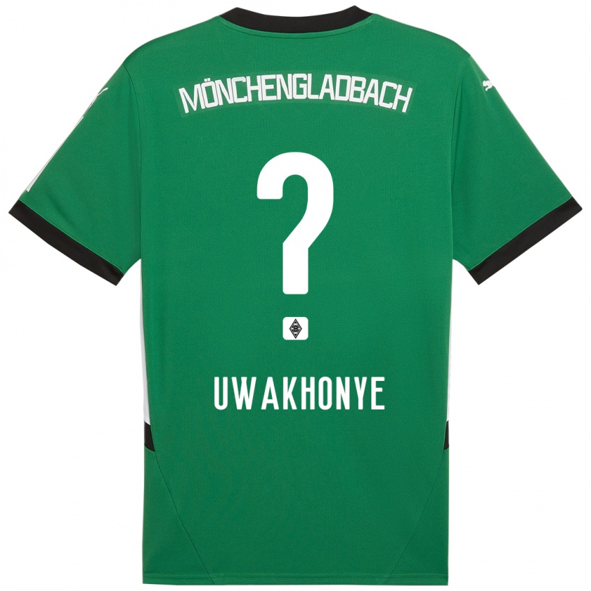 Kinder Josiah Uwakhonye #0 Grün Weiß Auswärtstrikot Trikot 2024/25 T-Shirt Österreich