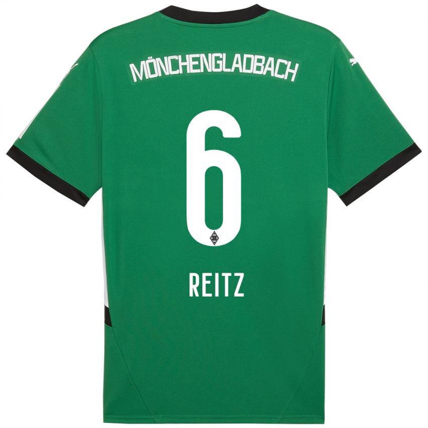 Kinder Tony Reitz #6 Grün Weiß Auswärtstrikot Trikot 2024/25 T-Shirt Österreich