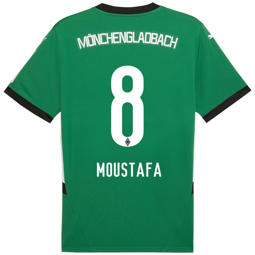 Kinder Moustafa Ashraf Moustafa #8 Grün Weiß Auswärtstrikot Trikot 2024/25 T-Shirt Österreich