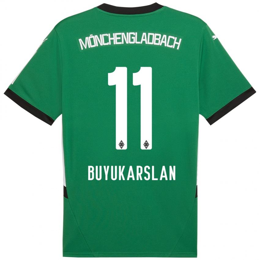 Kinder Oguzcan Büyükarslan #11 Grün Weiß Auswärtstrikot Trikot 2024/25 T-Shirt Österreich