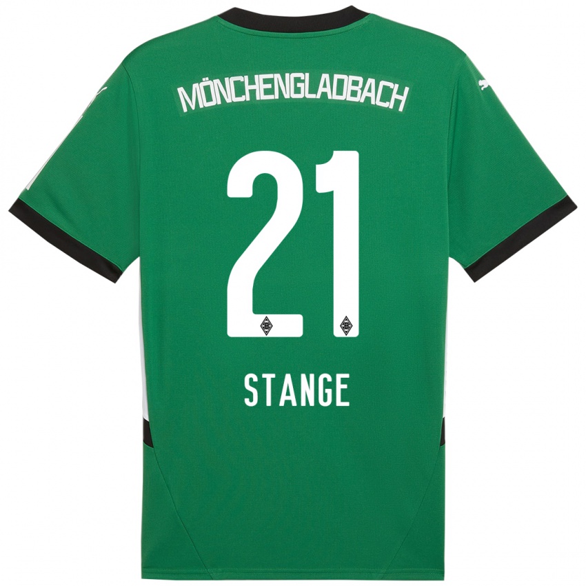 Kinder Veit Stange #21 Grün Weiß Auswärtstrikot Trikot 2024/25 T-Shirt Österreich