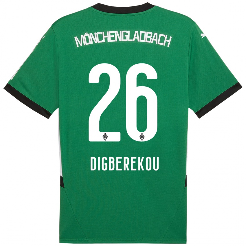 Kinder Ibrahim Digberekou #26 Grün Weiß Auswärtstrikot Trikot 2024/25 T-Shirt Österreich