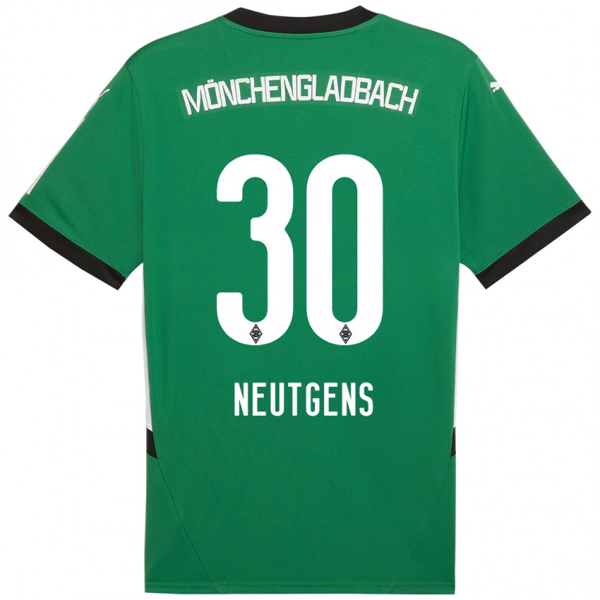 Kinder Maximilian Neutgens #30 Grün Weiß Auswärtstrikot Trikot 2024/25 T-Shirt Österreich