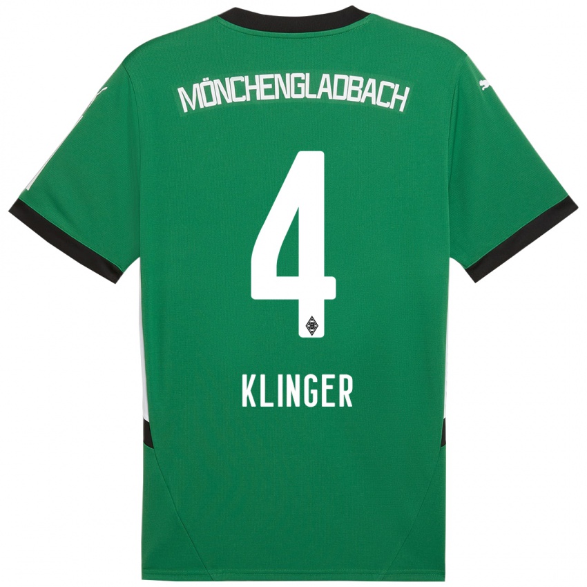 Kinder Nina Klinger #4 Grün Weiß Auswärtstrikot Trikot 2024/25 T-Shirt Österreich