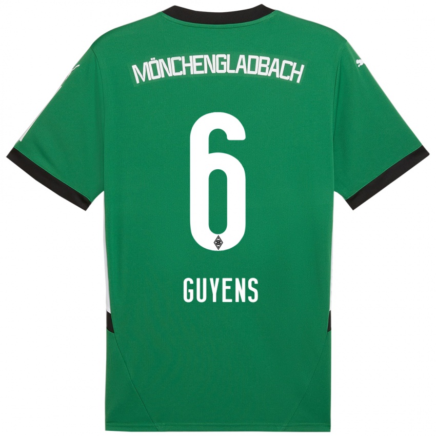 Kinder Emily Guyens #6 Grün Weiß Auswärtstrikot Trikot 2024/25 T-Shirt Österreich