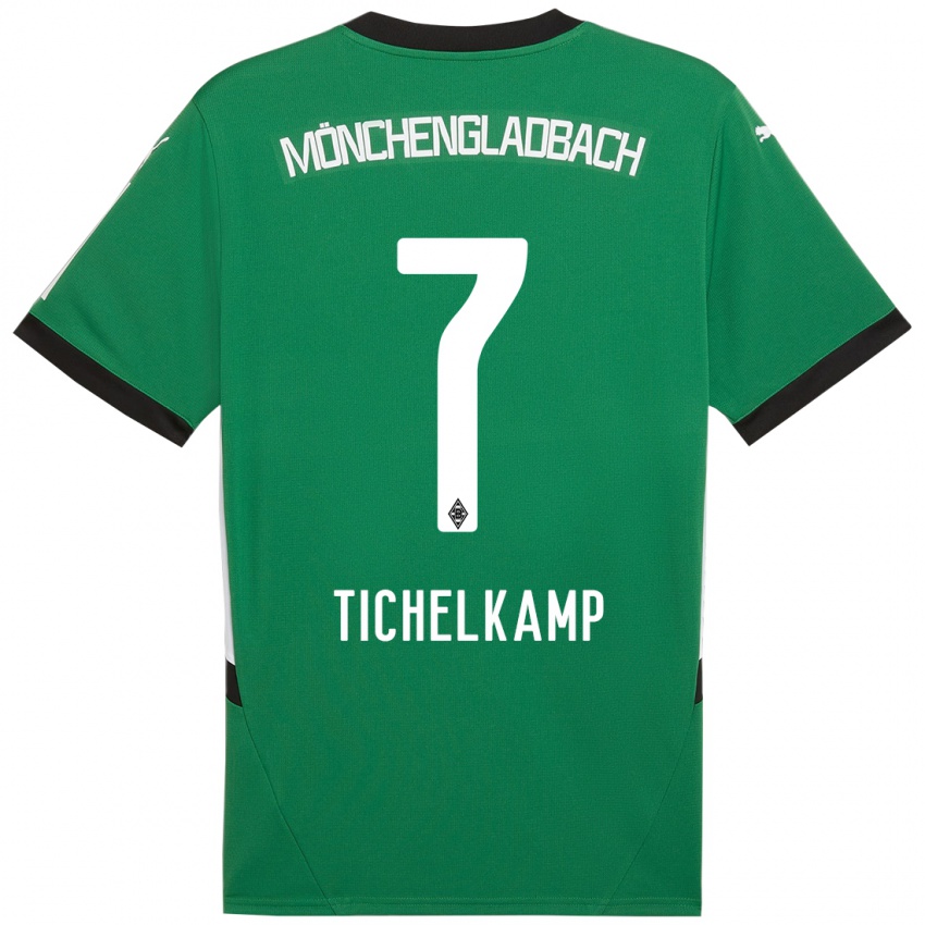 Kinder Emily Tichelkamp #7 Grün Weiß Auswärtstrikot Trikot 2024/25 T-Shirt Österreich