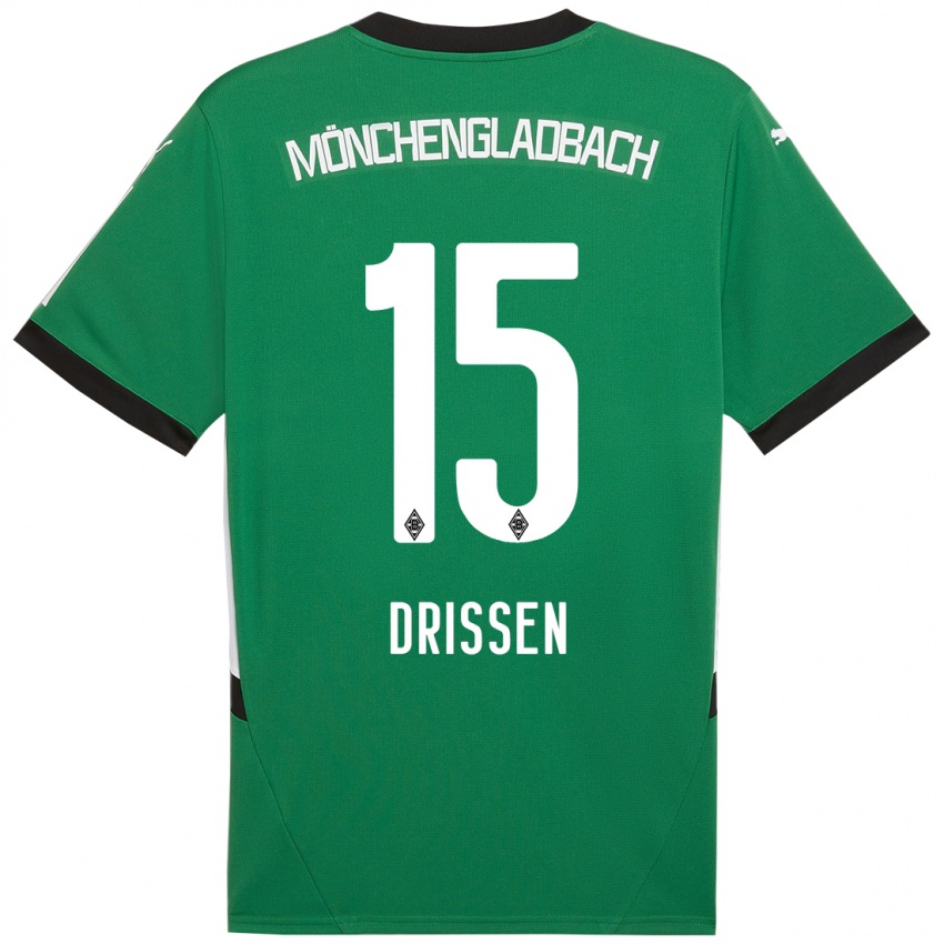 Kinder Sam Drissen #15 Grün Weiß Auswärtstrikot Trikot 2024/25 T-Shirt Österreich