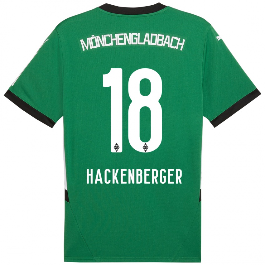 Kinder Jessica Hackenberger #18 Grün Weiß Auswärtstrikot Trikot 2024/25 T-Shirt Österreich