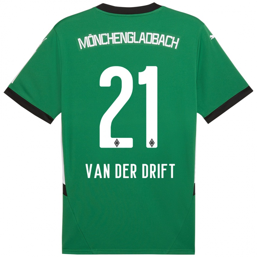 Kinder Suus Van Der Drift #21 Grün Weiß Auswärtstrikot Trikot 2024/25 T-Shirt Österreich