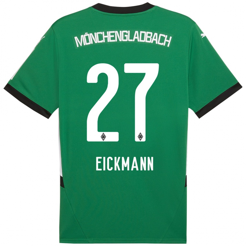 Kinder Mia Eickmann #27 Grün Weiß Auswärtstrikot Trikot 2024/25 T-Shirt Österreich