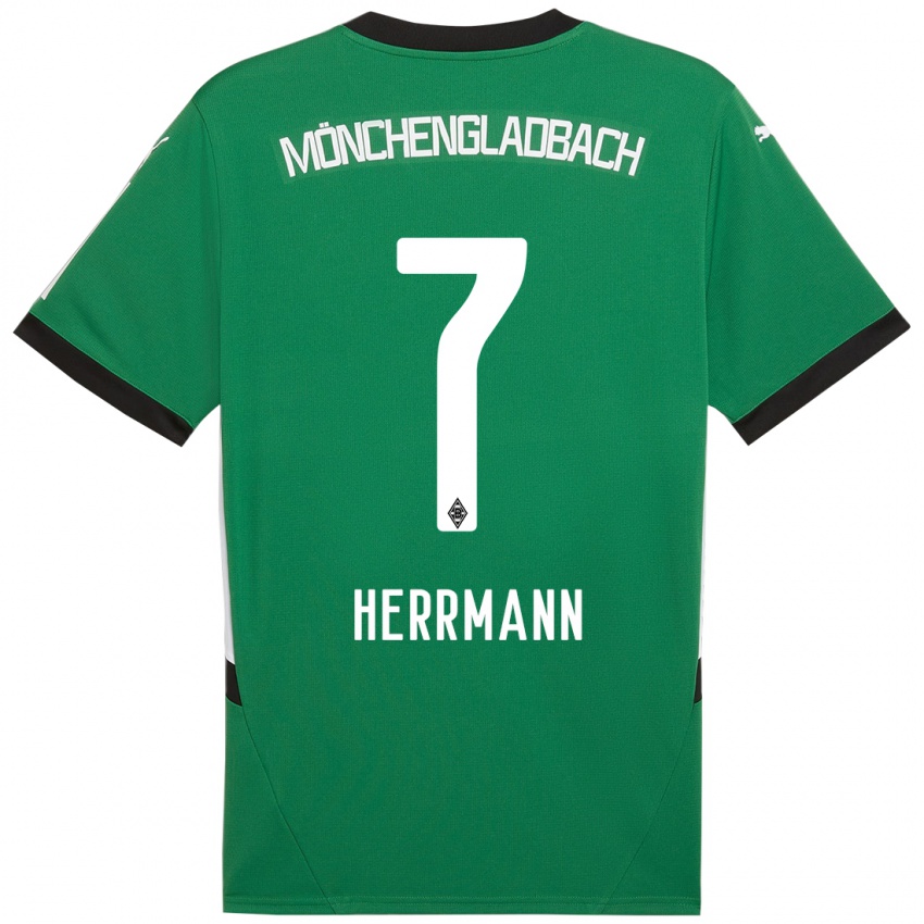 Kinder Patrick Herrmann #7 Grün Weiß Auswärtstrikot Trikot 2024/25 T-Shirt Österreich