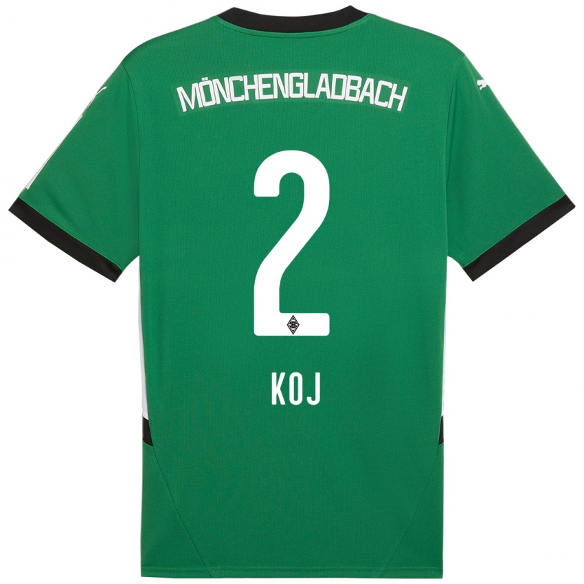 Kinder Julia Koj #2 Grün Weiß Auswärtstrikot Trikot 2024/25 T-Shirt Österreich