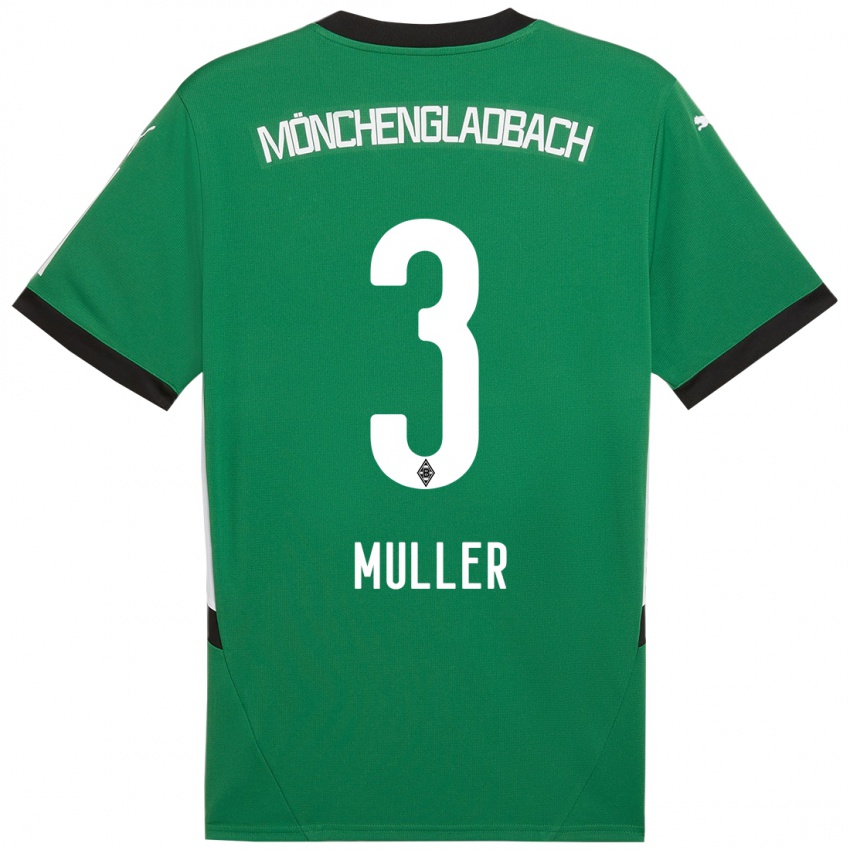 Kinder Barbara Müller #3 Grün Weiß Auswärtstrikot Trikot 2024/25 T-Shirt Österreich