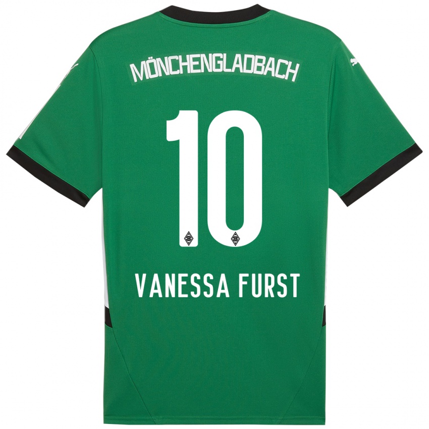 Kinder Vanessa Fürst #10 Grün Weiß Auswärtstrikot Trikot 2024/25 T-Shirt Österreich