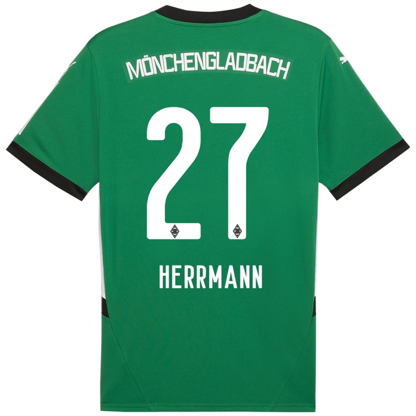 Kinder Michelle Herrmann #27 Grün Weiß Auswärtstrikot Trikot 2024/25 T-Shirt Österreich