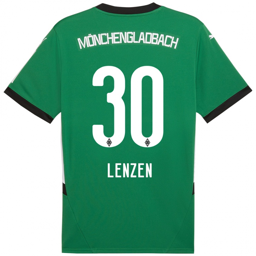 Kinder Hannah Lenzen #30 Grün Weiß Auswärtstrikot Trikot 2024/25 T-Shirt Österreich