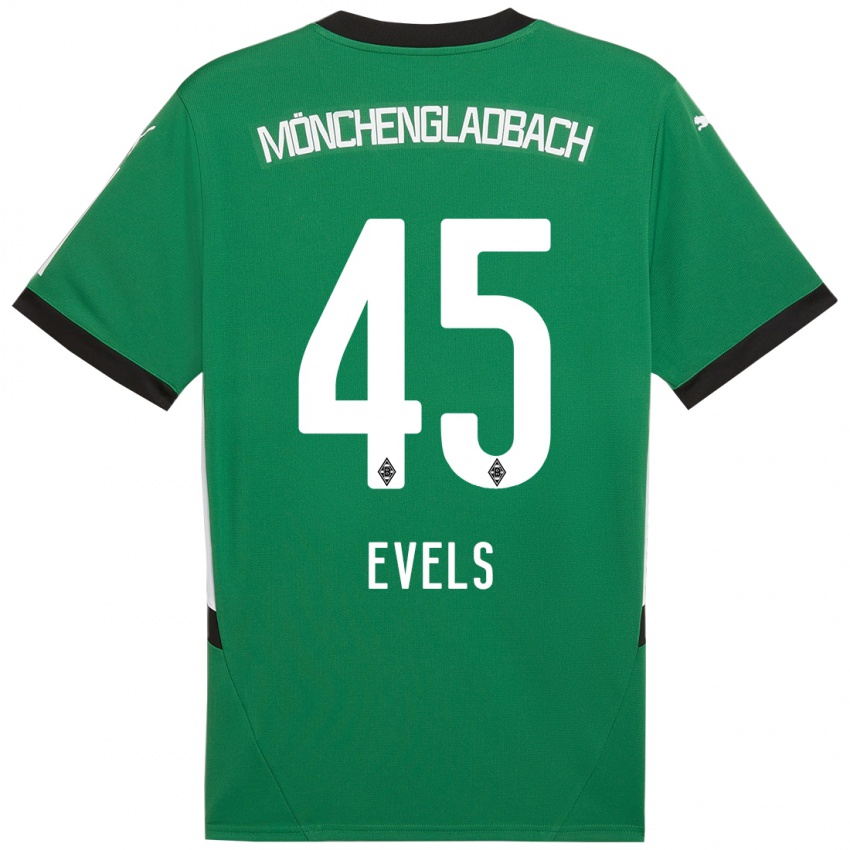 Kinder Emily Evels #45 Grün Weiß Auswärtstrikot Trikot 2024/25 T-Shirt Österreich