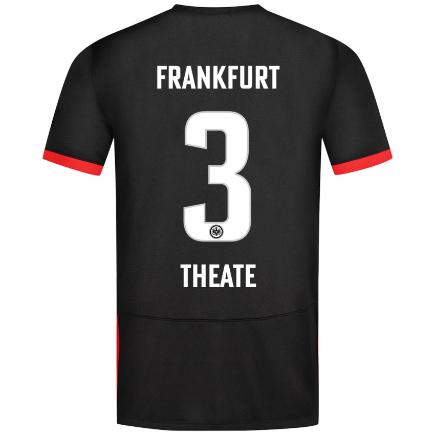 Kinder Arthur Theate #3 Schwarz Auswärtstrikot Trikot 2024/25 T-Shirt Österreich