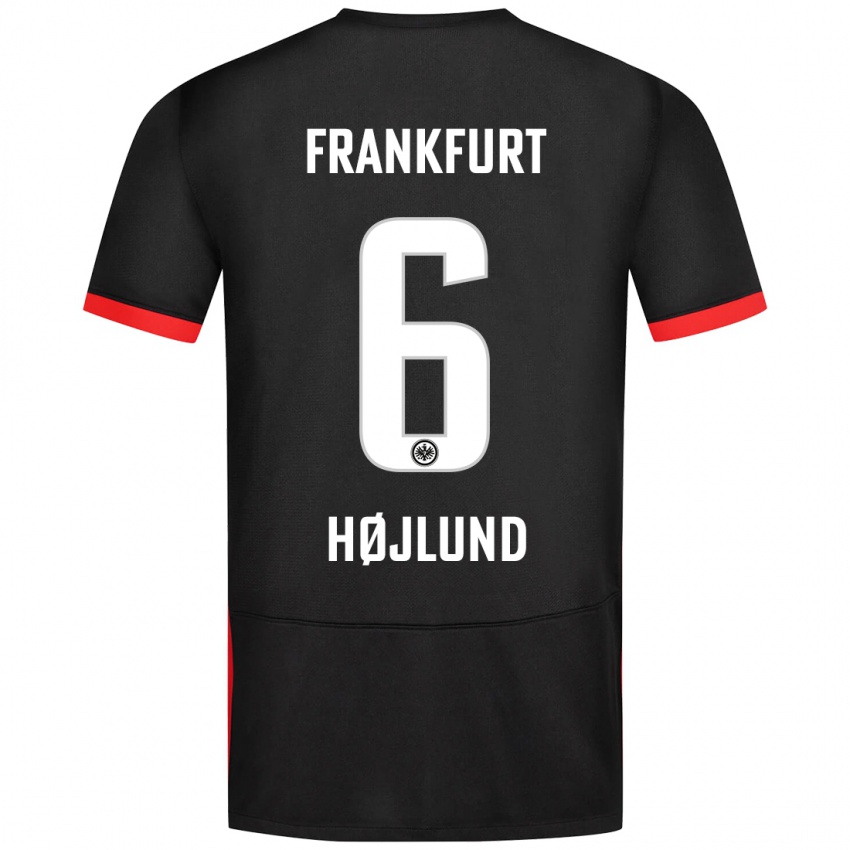 Kinder Oscar Højlund #6 Schwarz Auswärtstrikot Trikot 2024/25 T-Shirt Österreich