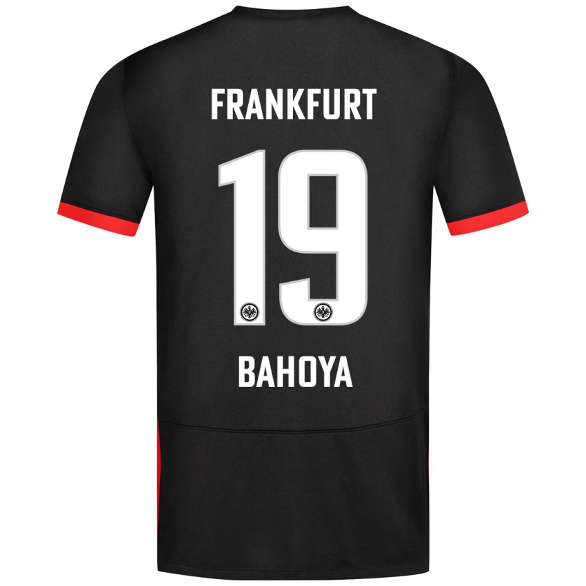 Kinder Jean-Mattéo Bahoya #19 Schwarz Auswärtstrikot Trikot 2024/25 T-Shirt Österreich