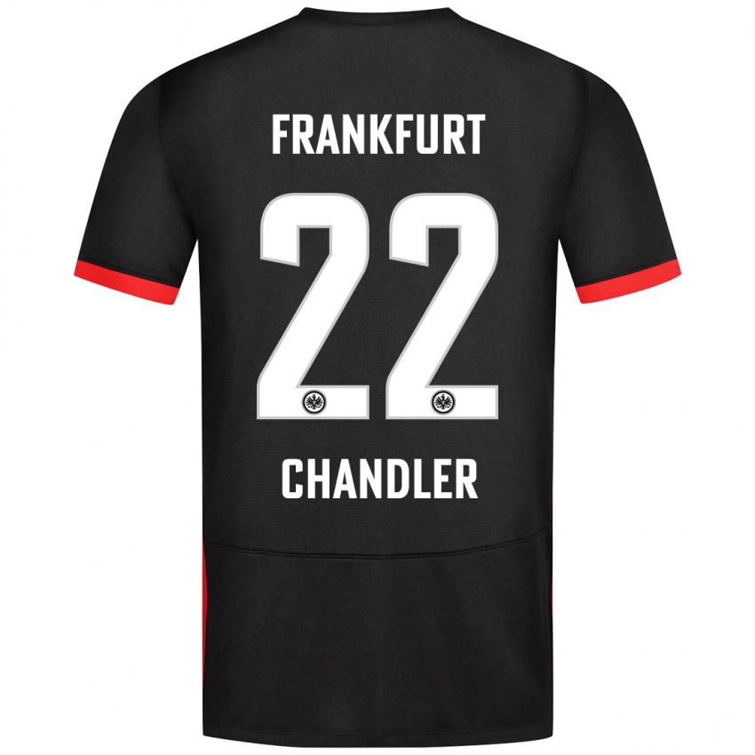 Kinder Timothy Chandler #22 Schwarz Auswärtstrikot Trikot 2024/25 T-Shirt Österreich