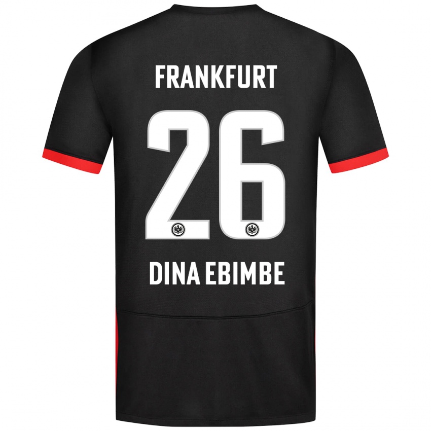 Kinder Junior Dina Ebimbe #26 Schwarz Auswärtstrikot Trikot 2024/25 T-Shirt Österreich