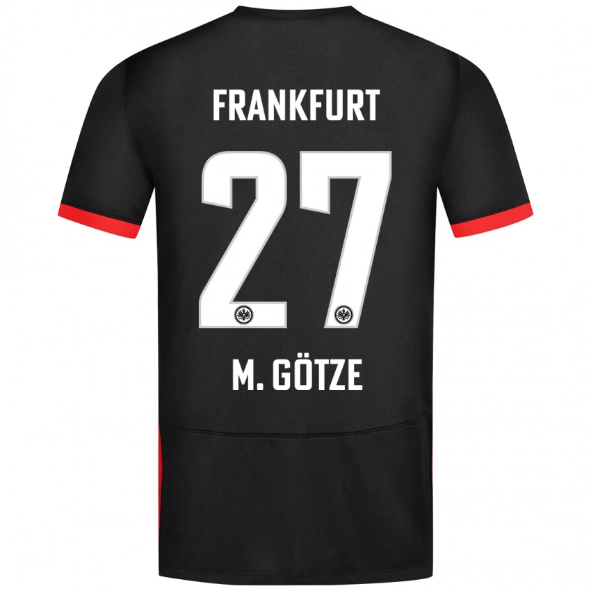 Kinder Mario Götze #27 Schwarz Auswärtstrikot Trikot 2024/25 T-Shirt Österreich