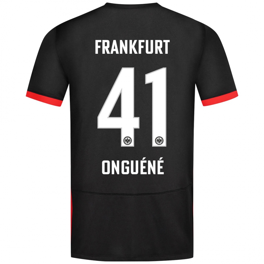 Kinder Jérôme Onguéné #41 Schwarz Auswärtstrikot Trikot 2024/25 T-Shirt Österreich