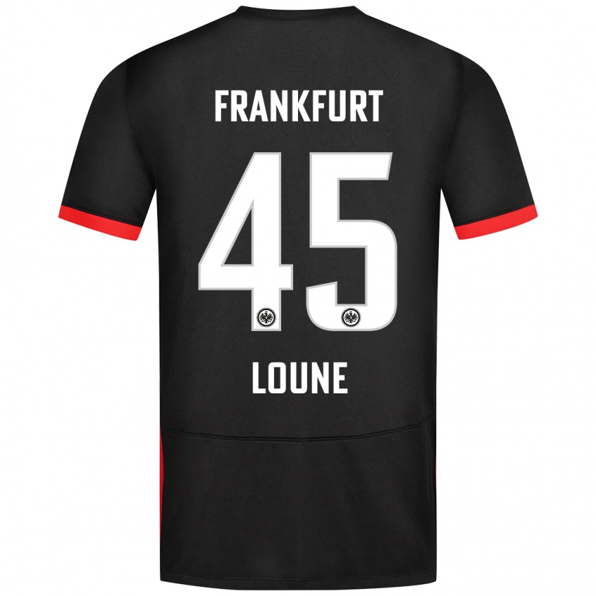 Kinder Mehdi Loune #45 Schwarz Auswärtstrikot Trikot 2024/25 T-Shirt Österreich