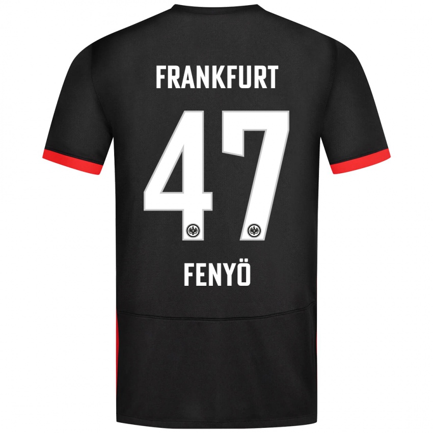 Kinder Noah Fenyö #47 Schwarz Auswärtstrikot Trikot 2024/25 T-Shirt Österreich