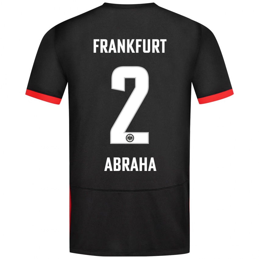 Kinder Natnael Abraha #2 Schwarz Auswärtstrikot Trikot 2024/25 T-Shirt Österreich