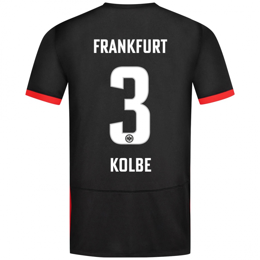 Kinder Louis Kolbe #3 Schwarz Auswärtstrikot Trikot 2024/25 T-Shirt Österreich