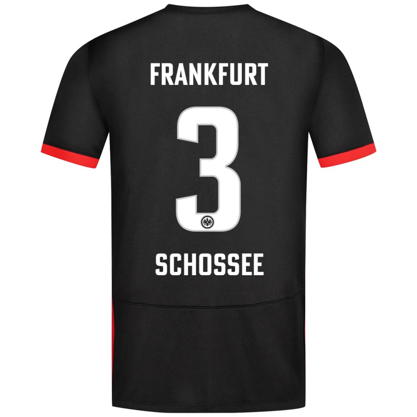 Kinder Maurice Schossee #3 Schwarz Auswärtstrikot Trikot 2024/25 T-Shirt Österreich