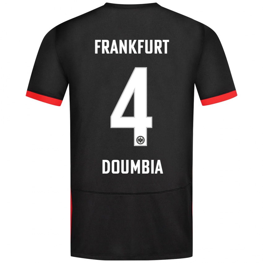 Kinder Fousseny Doumbia #4 Schwarz Auswärtstrikot Trikot 2024/25 T-Shirt Österreich