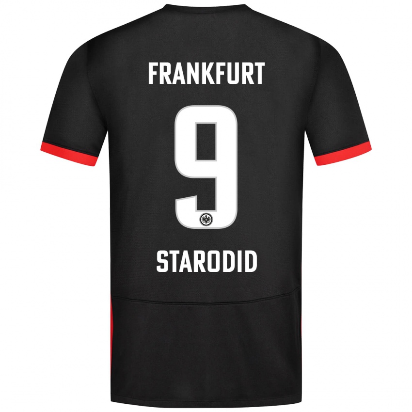 Kinder Daniel Starodid #9 Schwarz Auswärtstrikot Trikot 2024/25 T-Shirt Österreich