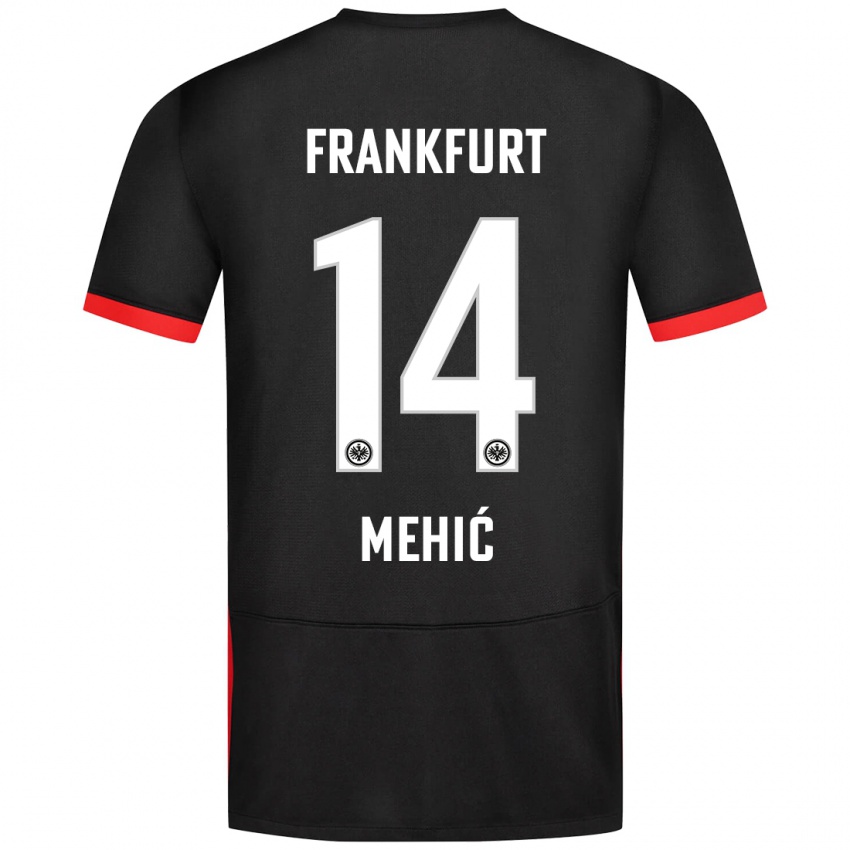 Kinder Liam Mehić #14 Schwarz Auswärtstrikot Trikot 2024/25 T-Shirt Österreich