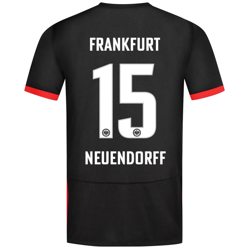 Kinder Nilo Neuendorff #15 Schwarz Auswärtstrikot Trikot 2024/25 T-Shirt Österreich