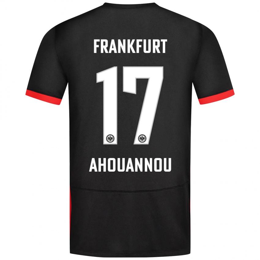 Kinder Yannis Ahouannou #17 Schwarz Auswärtstrikot Trikot 2024/25 T-Shirt Österreich