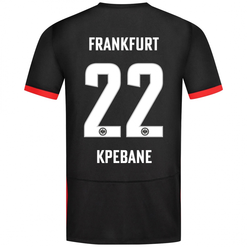 Kinder Tamiou Kpebane #22 Schwarz Auswärtstrikot Trikot 2024/25 T-Shirt Österreich