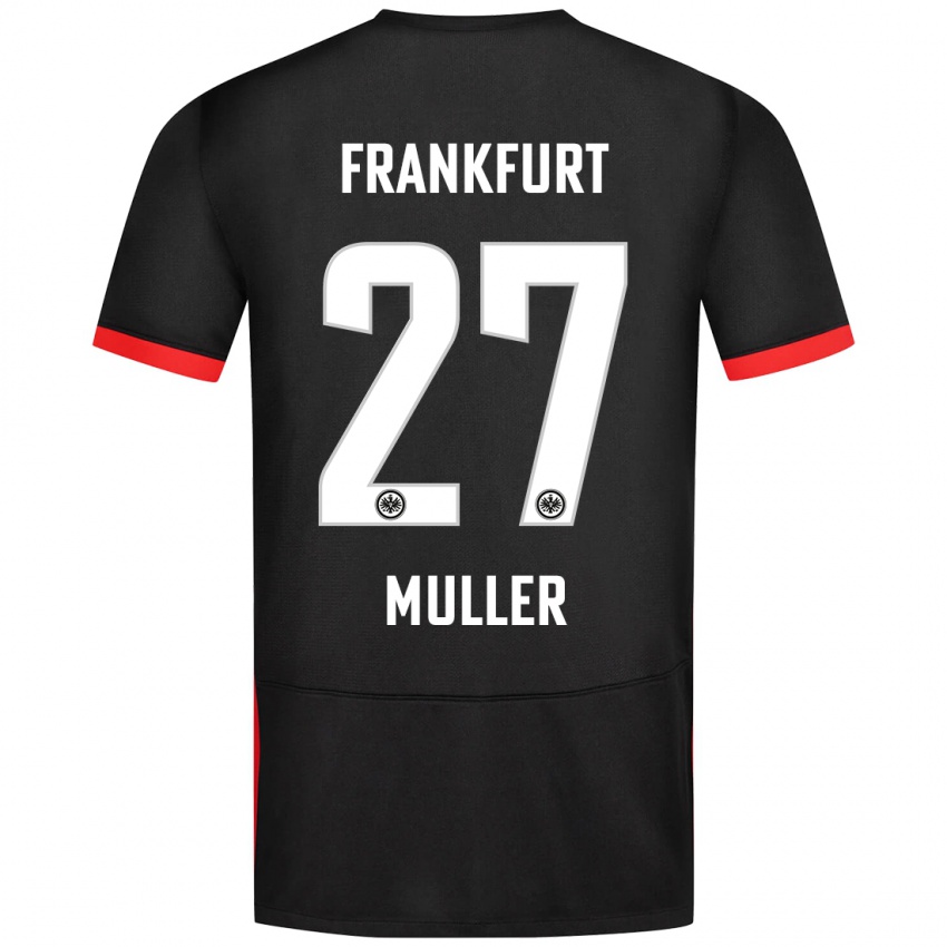 Kinder Mark Müller #27 Schwarz Auswärtstrikot Trikot 2024/25 T-Shirt Österreich