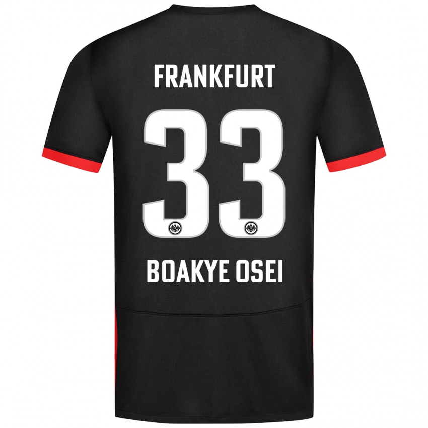 Kinder Derek Boakye-Osei #33 Schwarz Auswärtstrikot Trikot 2024/25 T-Shirt Österreich