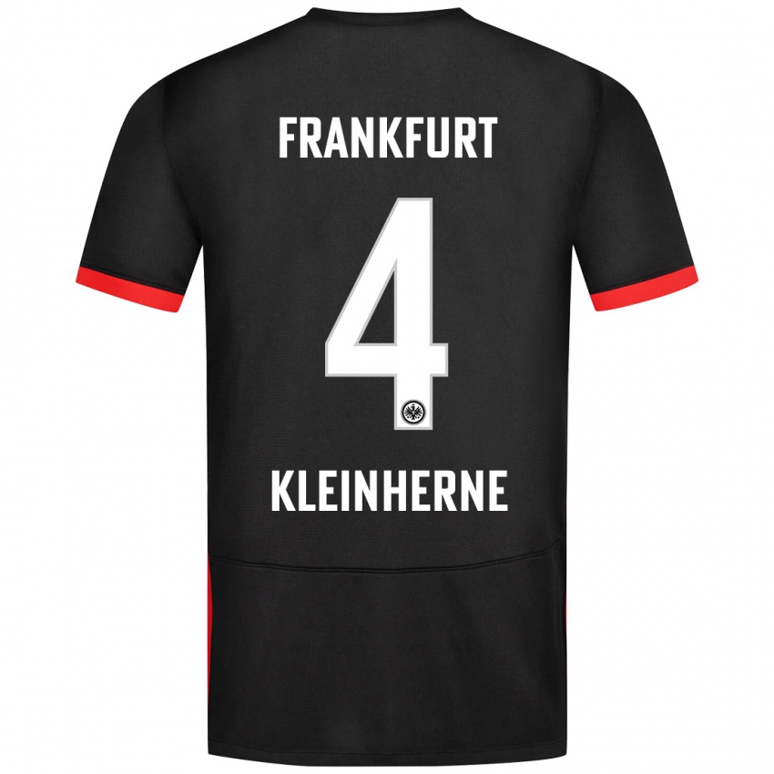 Kinder Sophia Kleinherne #4 Schwarz Auswärtstrikot Trikot 2024/25 T-Shirt Österreich