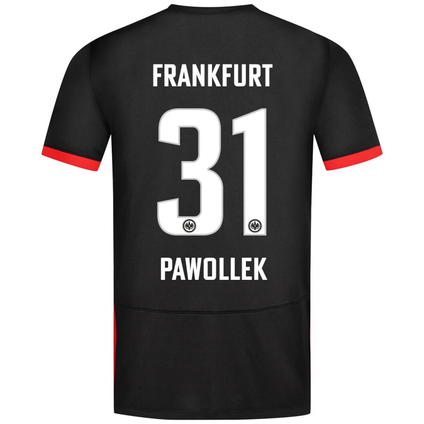 Kinder Tanja Pawollek #31 Schwarz Auswärtstrikot Trikot 2024/25 T-Shirt Österreich