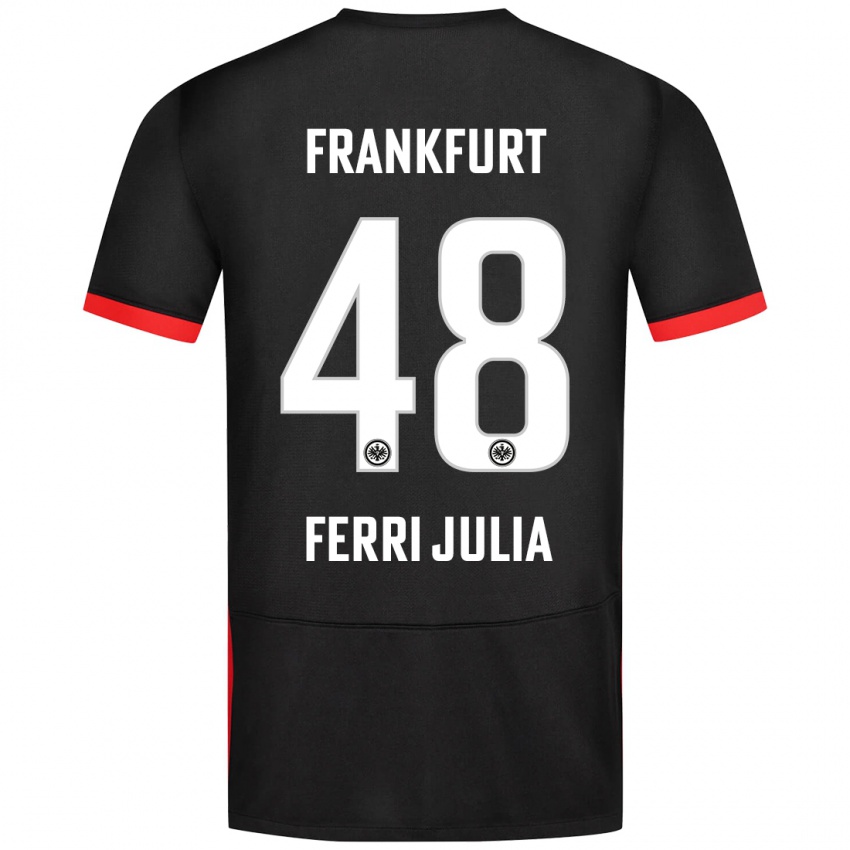 Kinder Nacho Ferri #48 Schwarz Auswärtstrikot Trikot 2024/25 T-Shirt Österreich