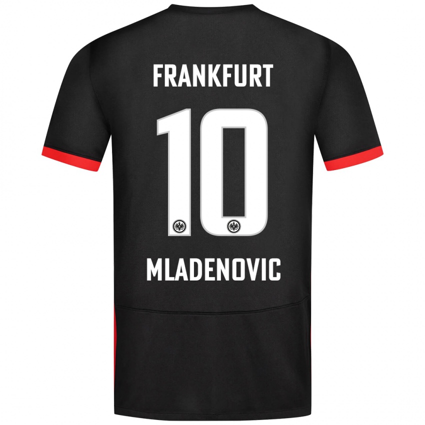 Kinder Marko Mladenovic #10 Schwarz Auswärtstrikot Trikot 2024/25 T-Shirt Österreich