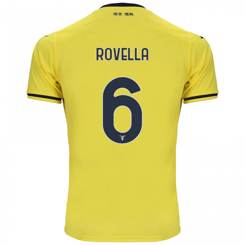 Kinder Nicolo Rovella #6 Gelb Auswärtstrikot Trikot 2024/25 T-Shirt Österreich