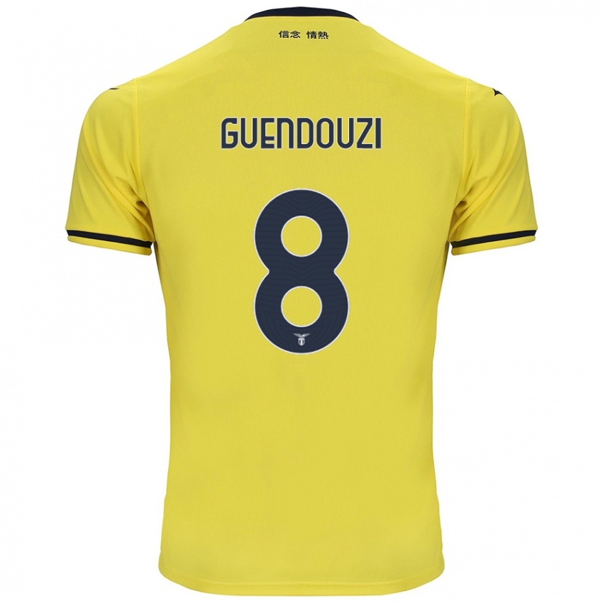 Kinder Matteo Guendouzi #8 Gelb Auswärtstrikot Trikot 2024/25 T-Shirt Österreich