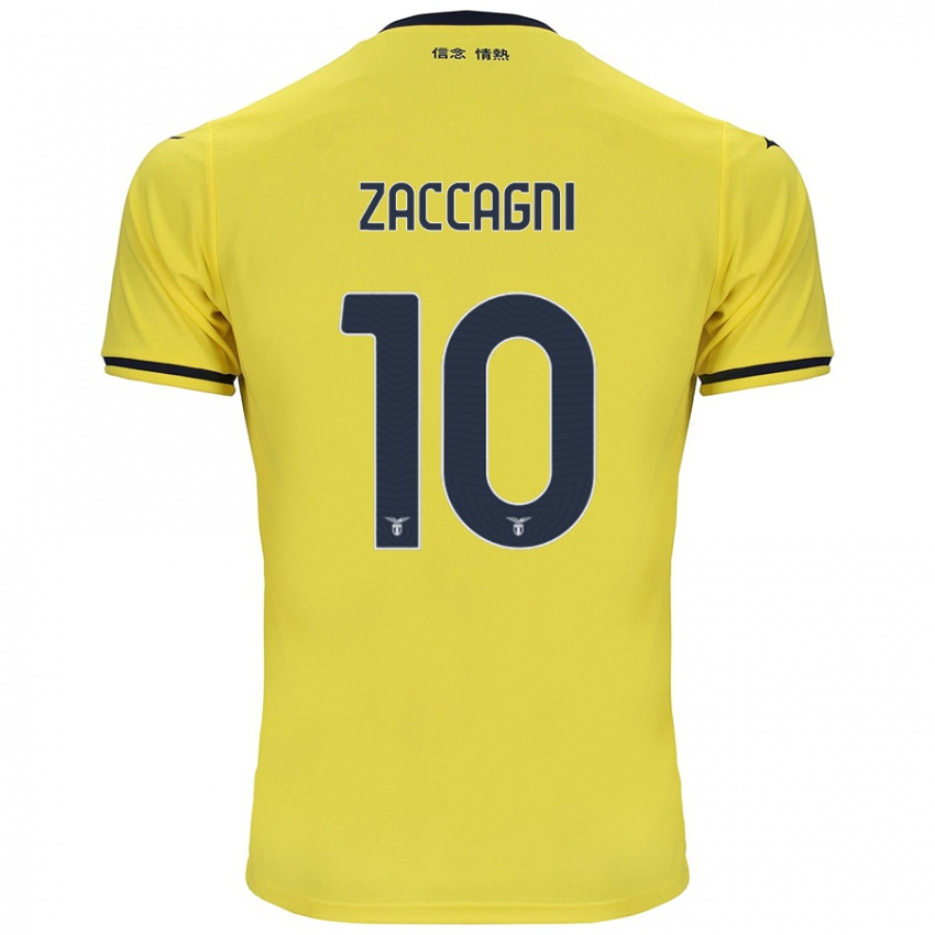 Kinder Mattia Zaccagni #10 Gelb Auswärtstrikot Trikot 2024/25 T-Shirt Österreich