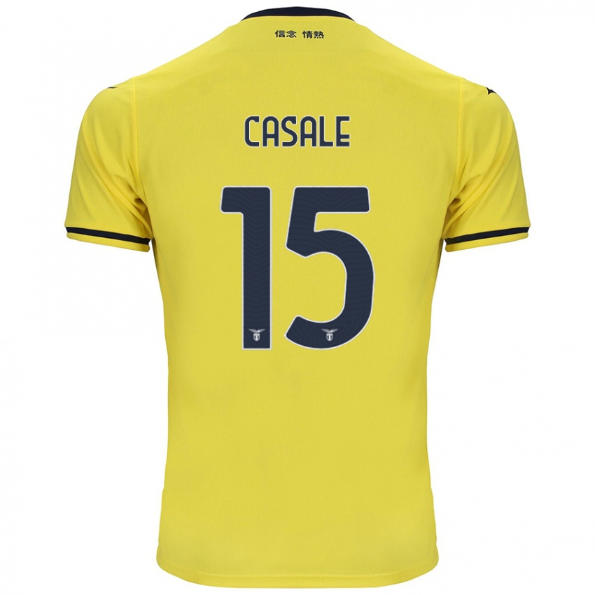 Kinder Nicolò Casale #15 Gelb Auswärtstrikot Trikot 2024/25 T-Shirt Österreich