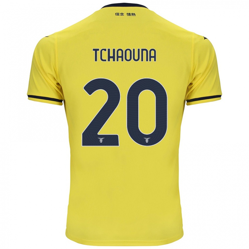 Kinder Loum Tchaouna #20 Gelb Auswärtstrikot Trikot 2024/25 T-Shirt Österreich